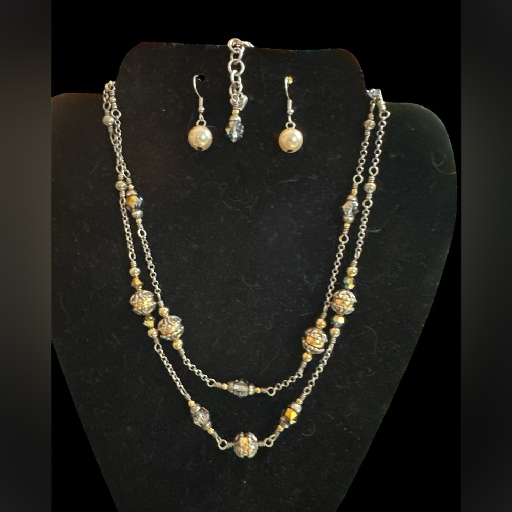 Brighton Silver and Gold balls necklace.